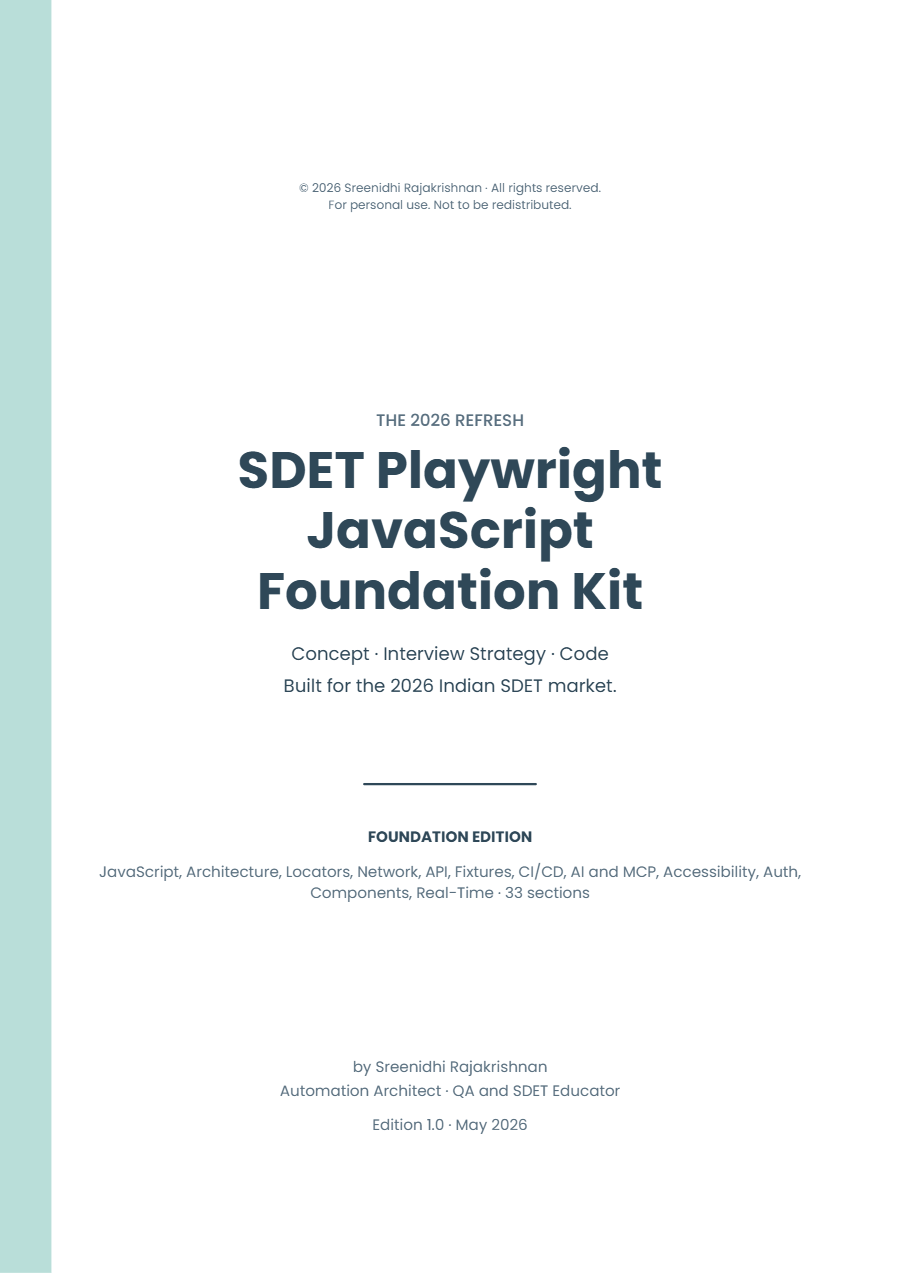 300+ SDET Playwright JavaScript Q&A 2026