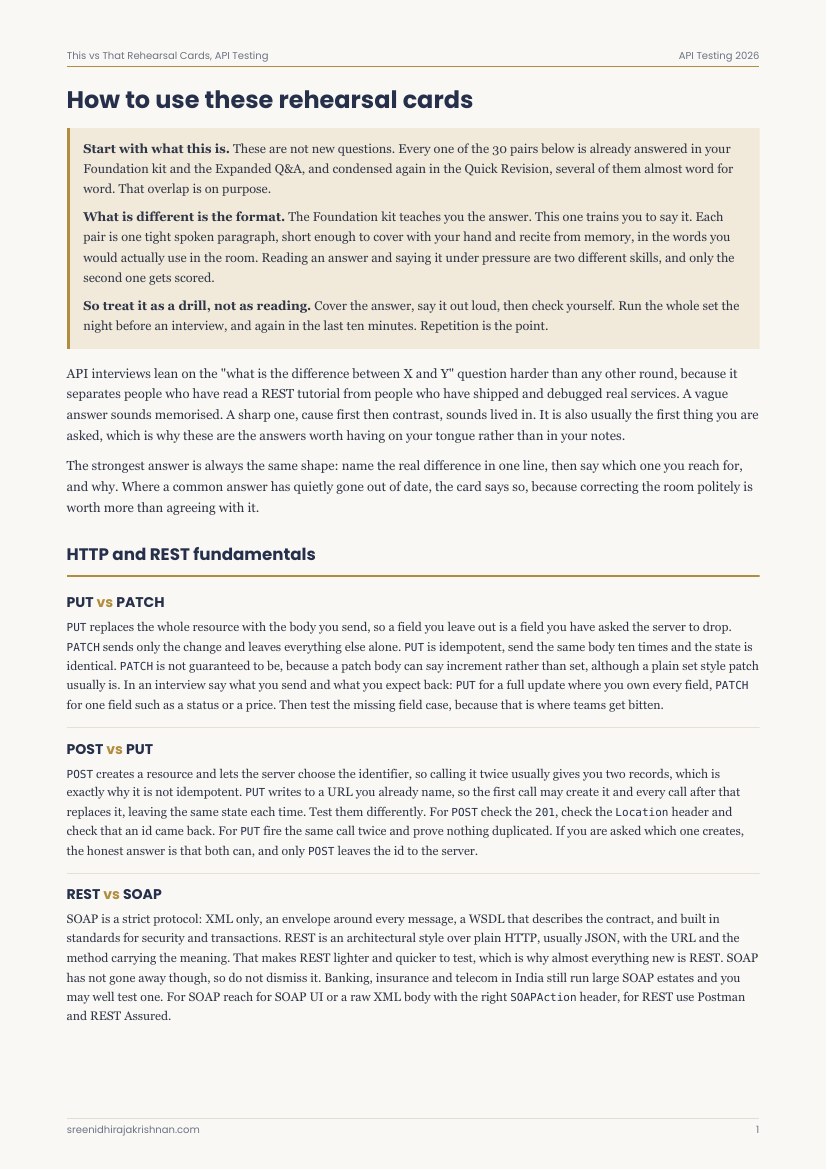 This vs That Rehearsal Cards, its contents