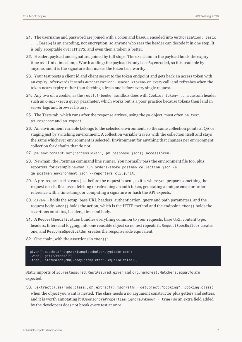 The Final Mock Paper, a sample page