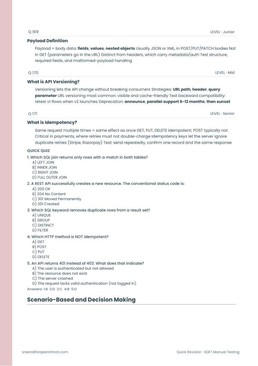 Quick Revision Edition, a sample page
