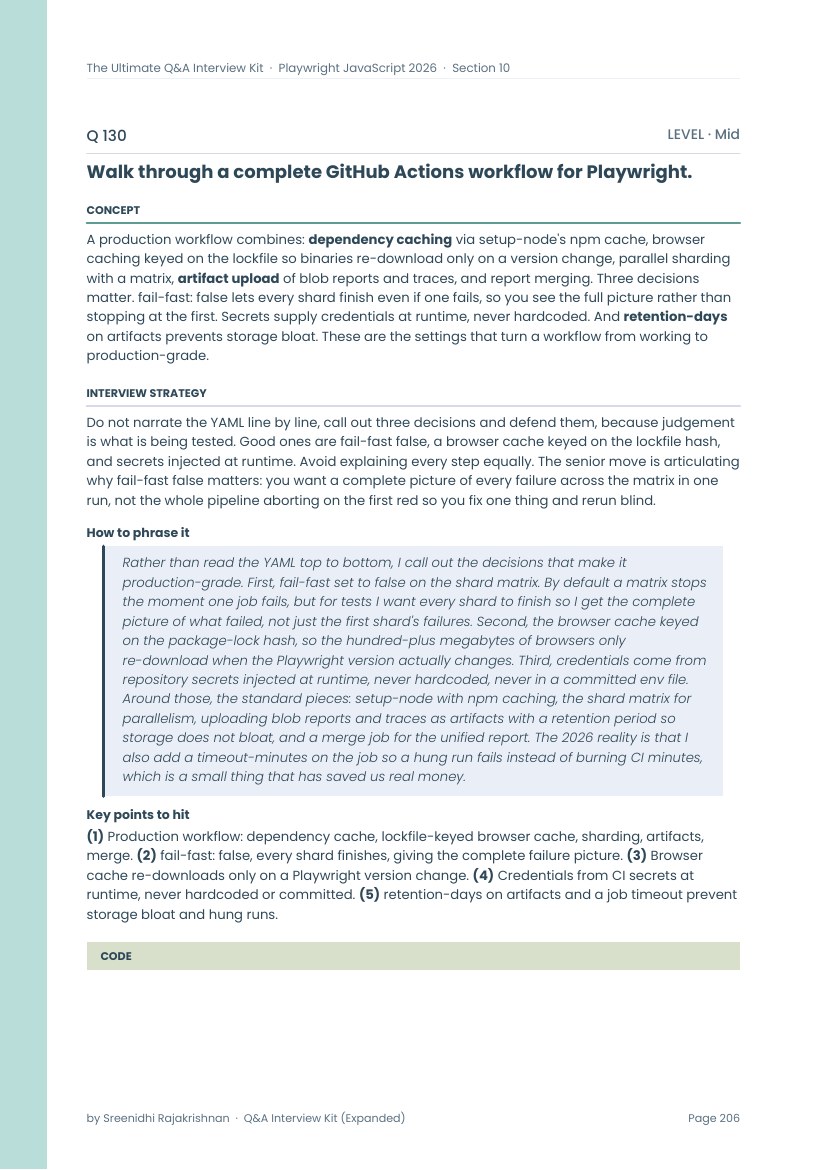 The Expanded Q&A Bank, a sample page