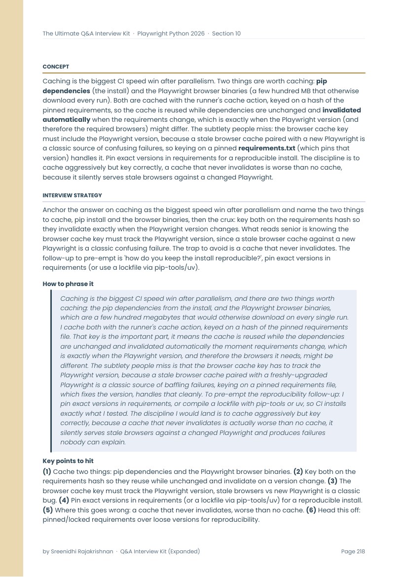 The Expanded Q&A Bank, a sample page