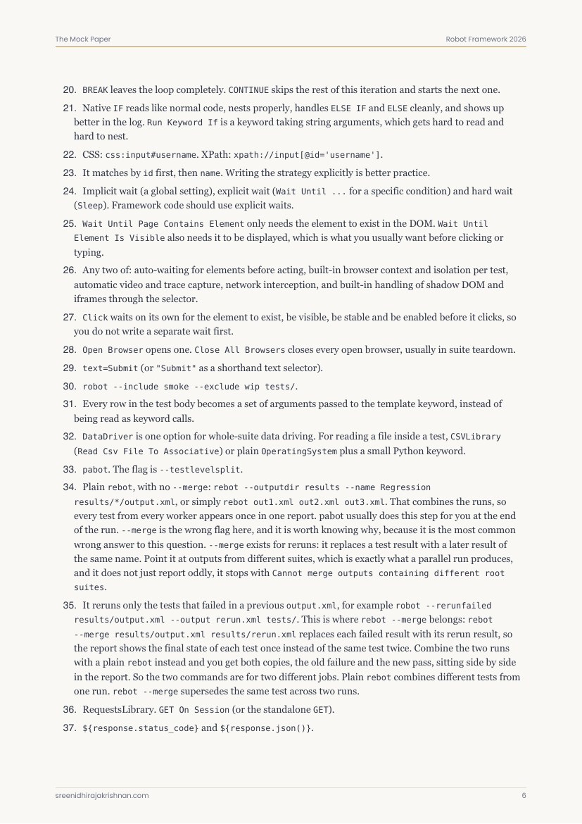 The Final Mock Paper, a sample page