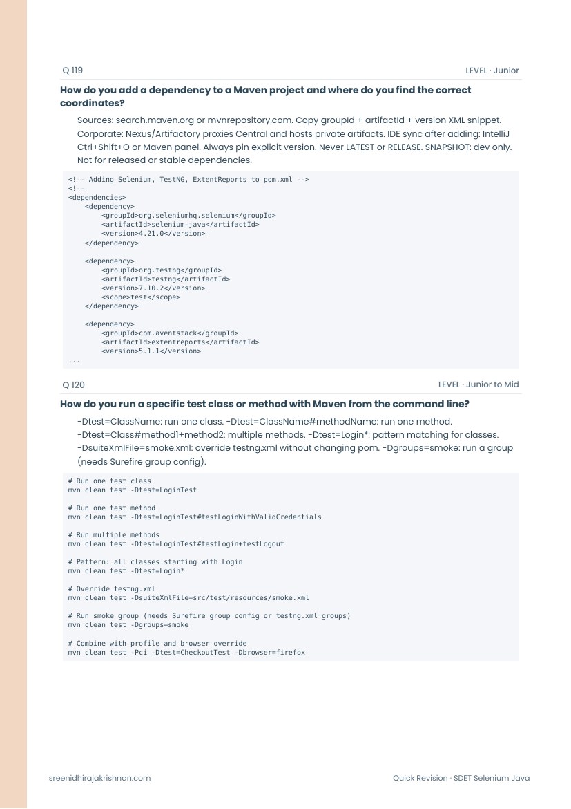 Quick Revision Edition, a sample page
