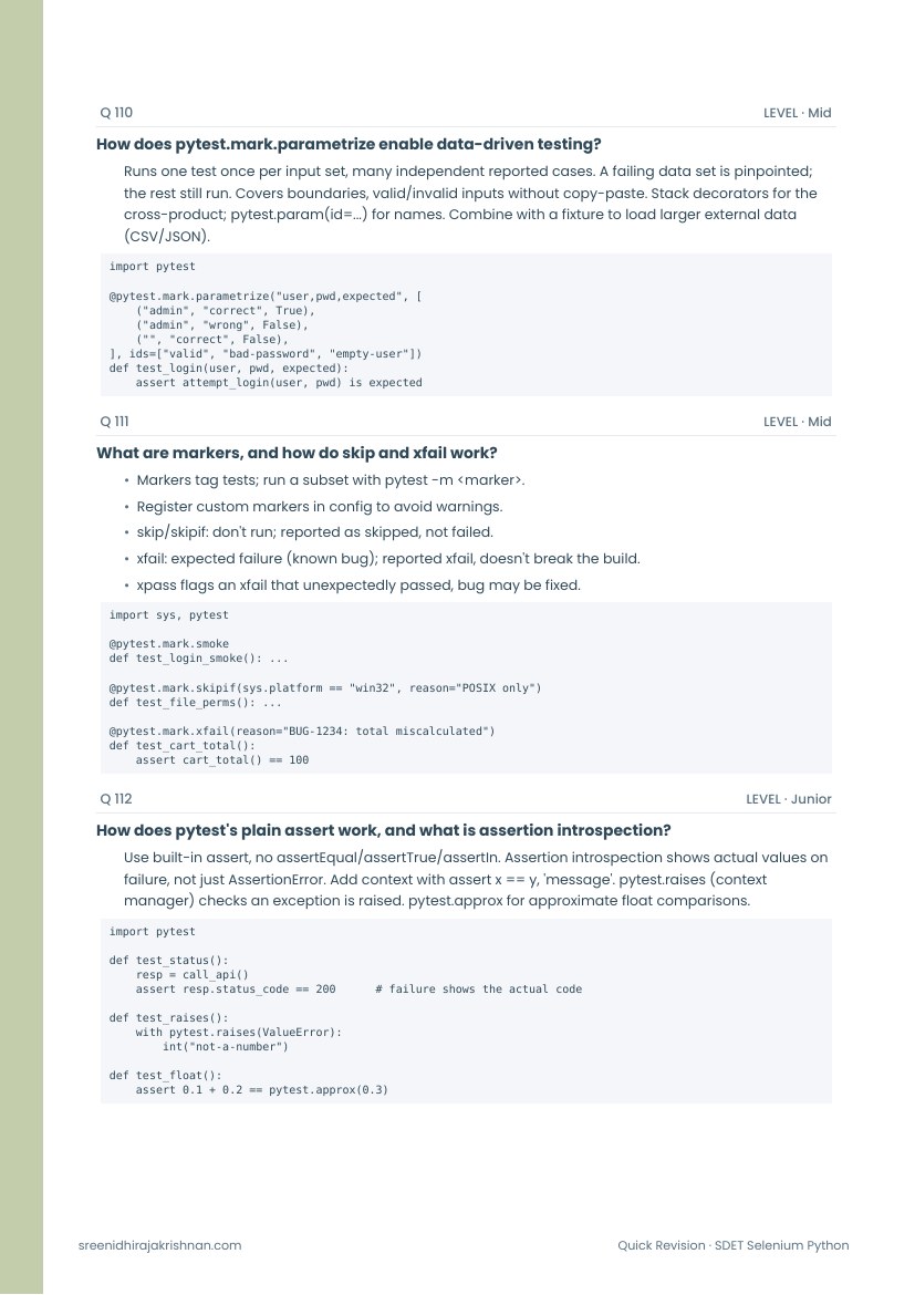 Quick Revision Edition, a sample page