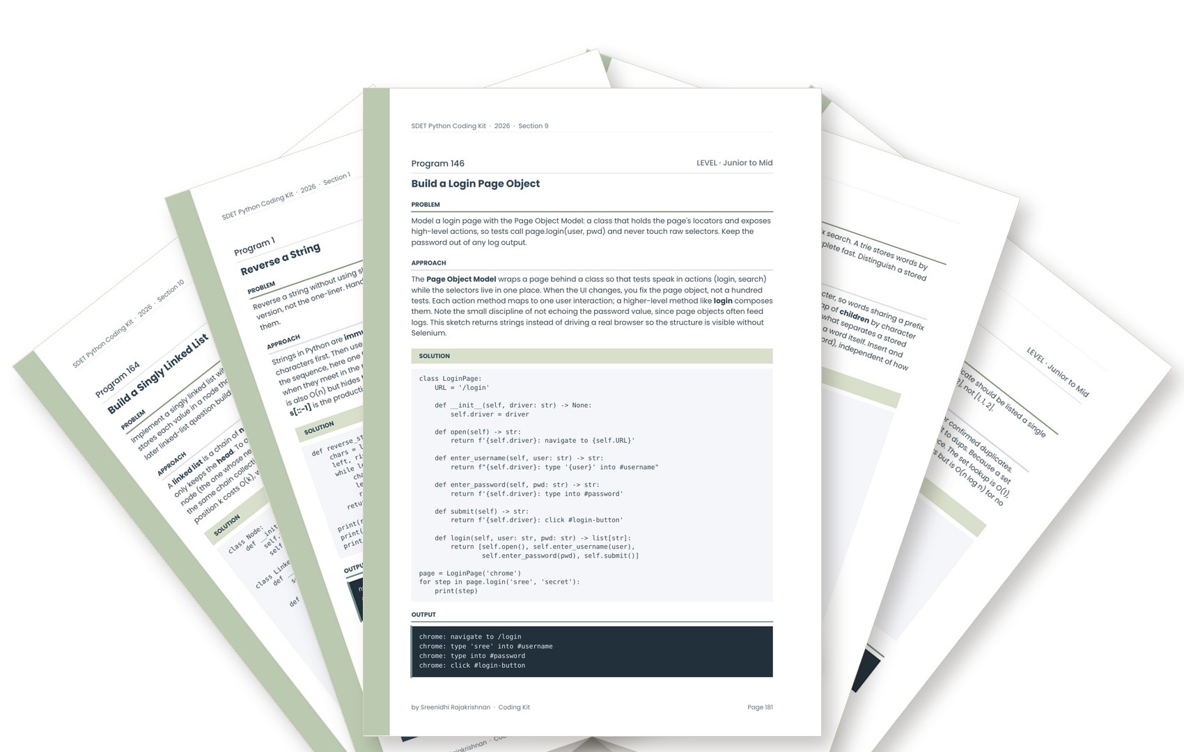 180+ SDET Python Coding Kit 2026