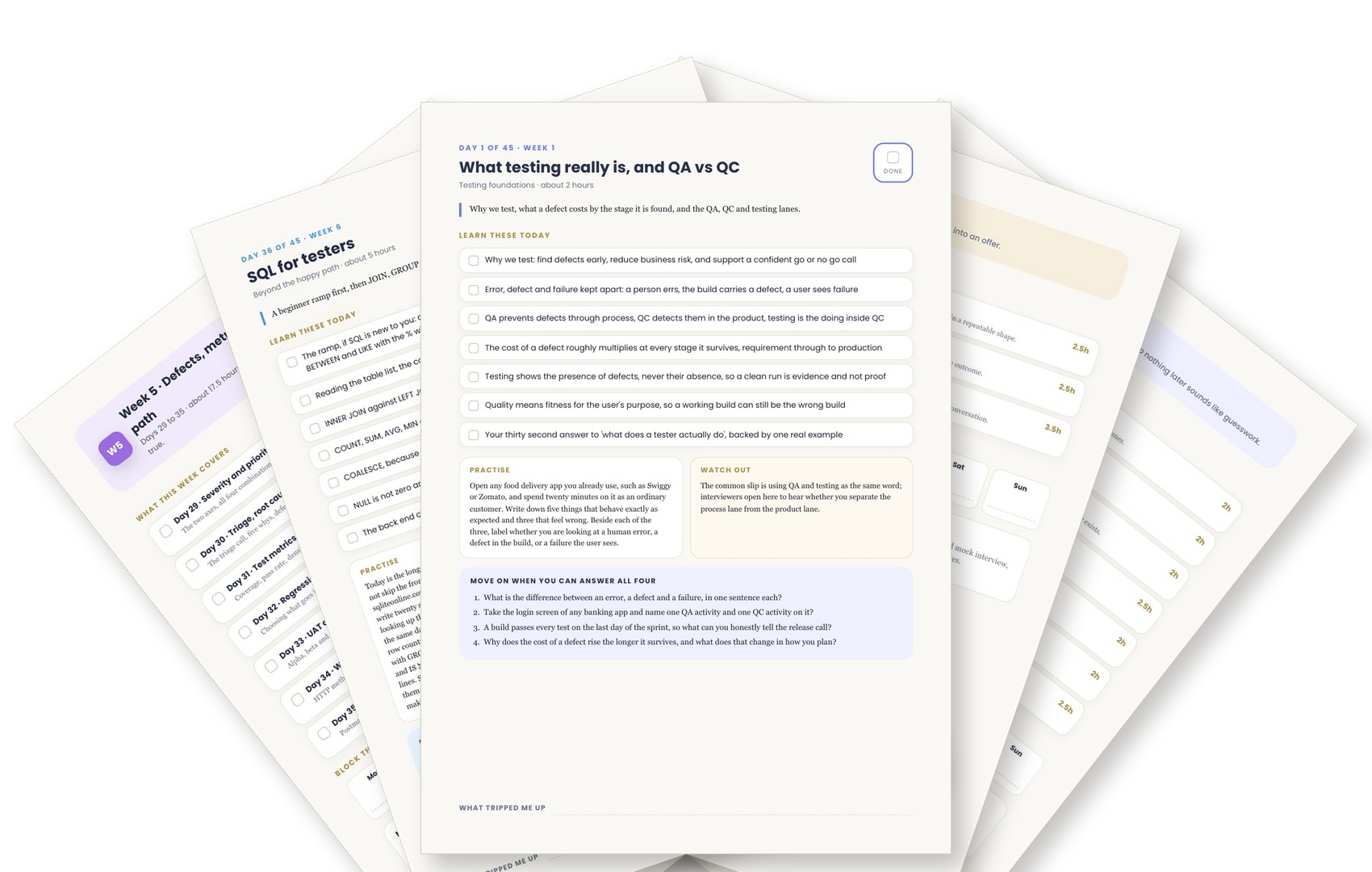 The 45 Day Manual Testing Calendar