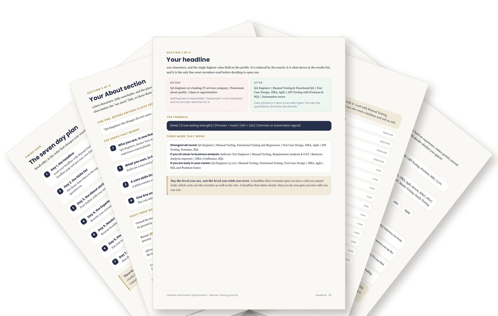 LinkedIn and Naukri Optimization, Manual Testing