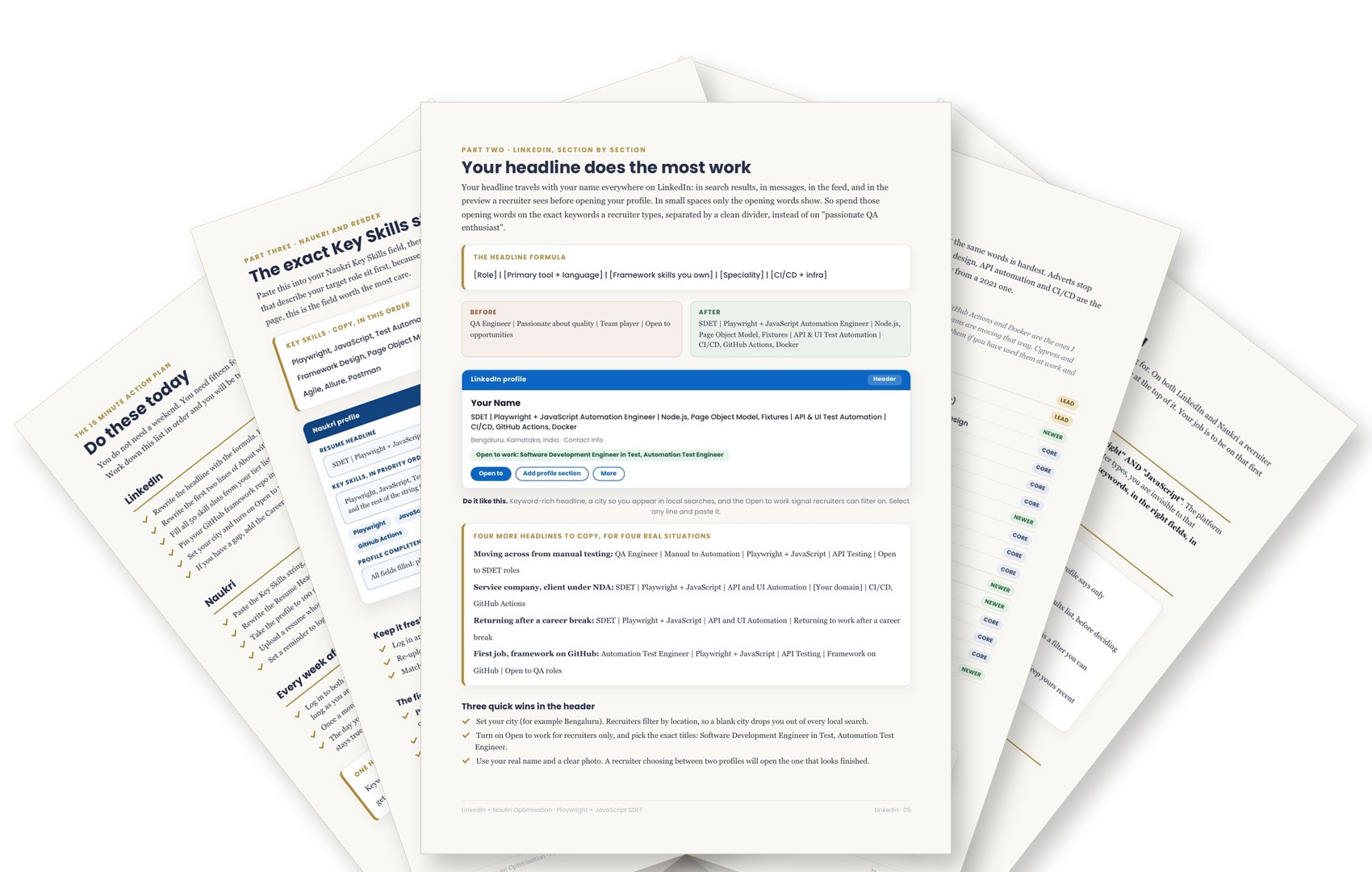 LinkedIn and Naukri Optimization, Playwright JavaScript