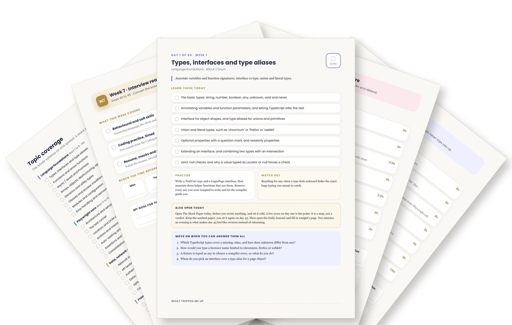 The 45 Day Playwright TypeScript Calendar