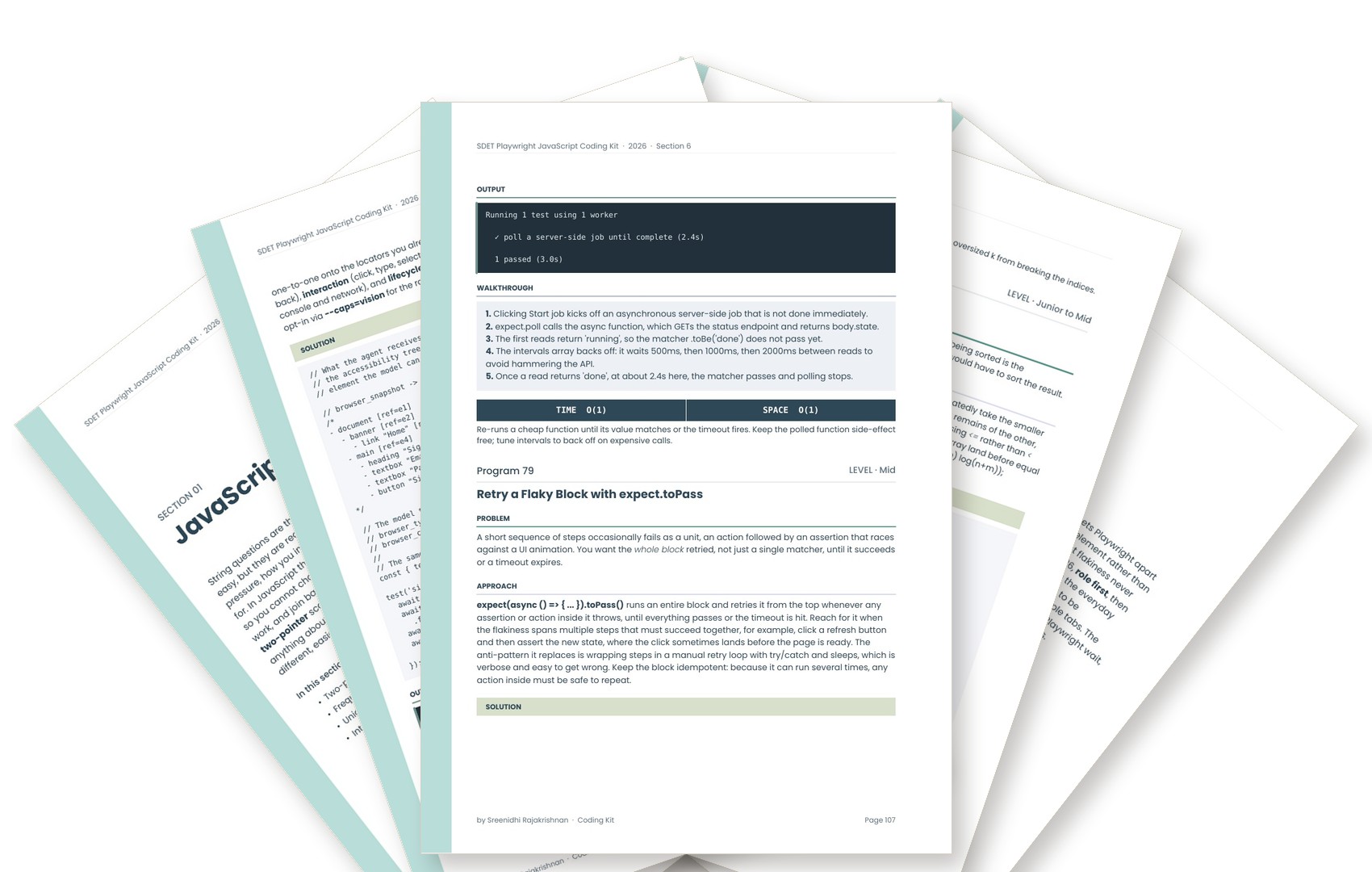 120+ SDET Playwright JavaScript Coding Kit, 2026
