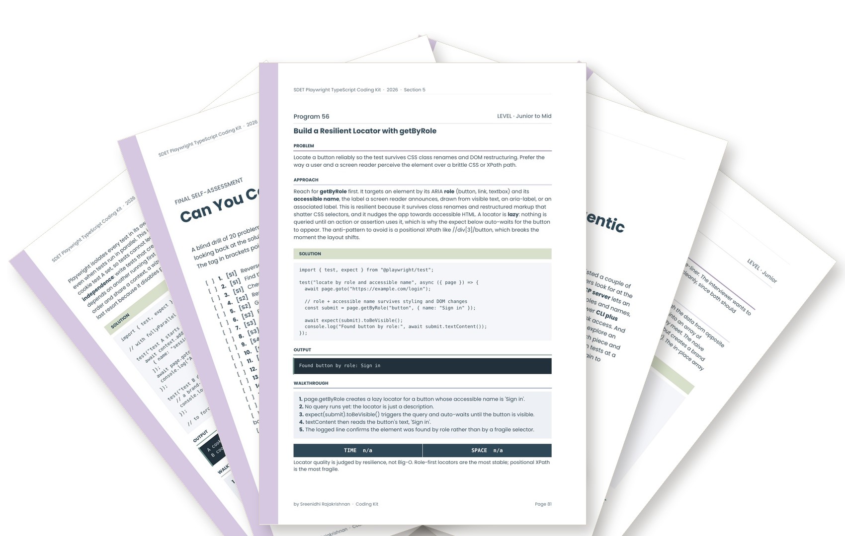 100+ SDET Playwright TypeScript Coding Kit 2026