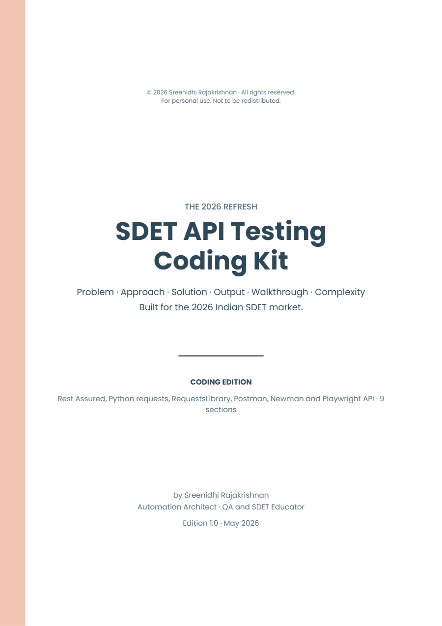 SDET API Testing Coding Kit 2026